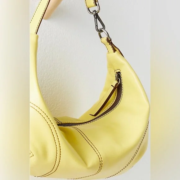 FREE People Real World Clutch Yellow Bag New With Tags - Picture 6 of 10